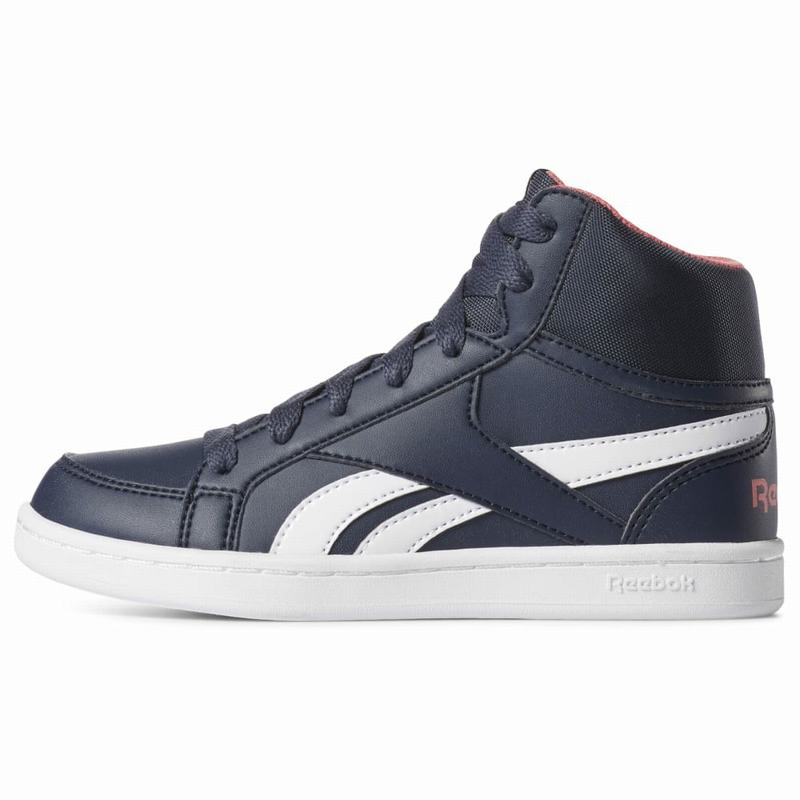 Tenisi Reebok Royal Prime Mid Fete Bleumarin/Albi/Roz Romania TI9293JN